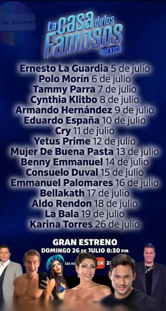 Con esta imagen la producción habría filtrado a sus nuevos participantes. Foto: Captura de pantalla.