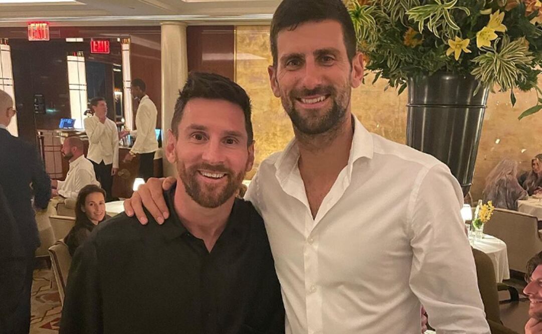 Lionel Messi coincidió con Novak Djokovic en Nueva York / Foto: Instagram Novak Djokovic