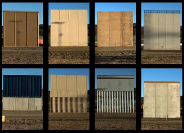 Así lucen los prototipos del muro fronterizo de Trump; están casi listos
