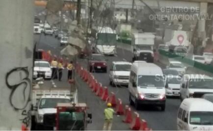 Reducen carriles en la México-Puebla para retirar puente