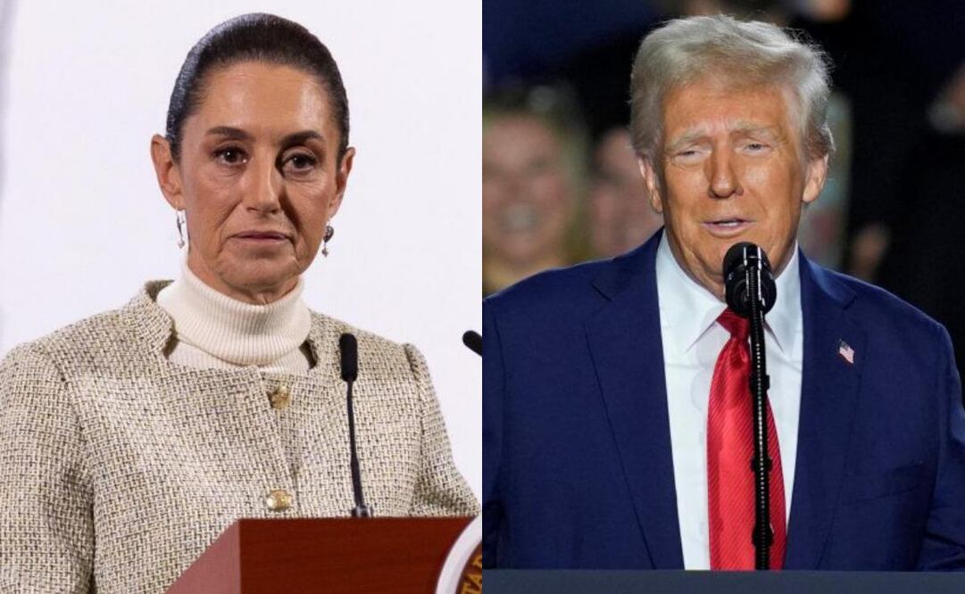 Claudia Sheinbaum y Donald Trump. Fotos: Hugo Salvador EL UNIVERSAL y EFE
