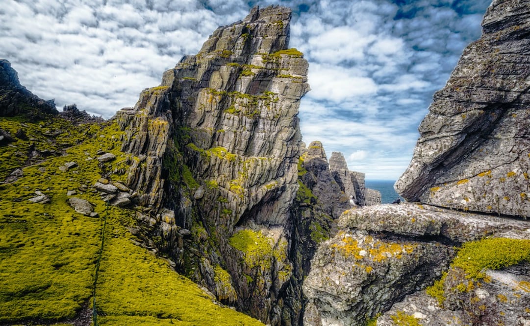 La isla Skellig Michael, en Irlanda, apareció por primera vez en el Episodio VII de Star Wars. Foto: Tourism Ireland