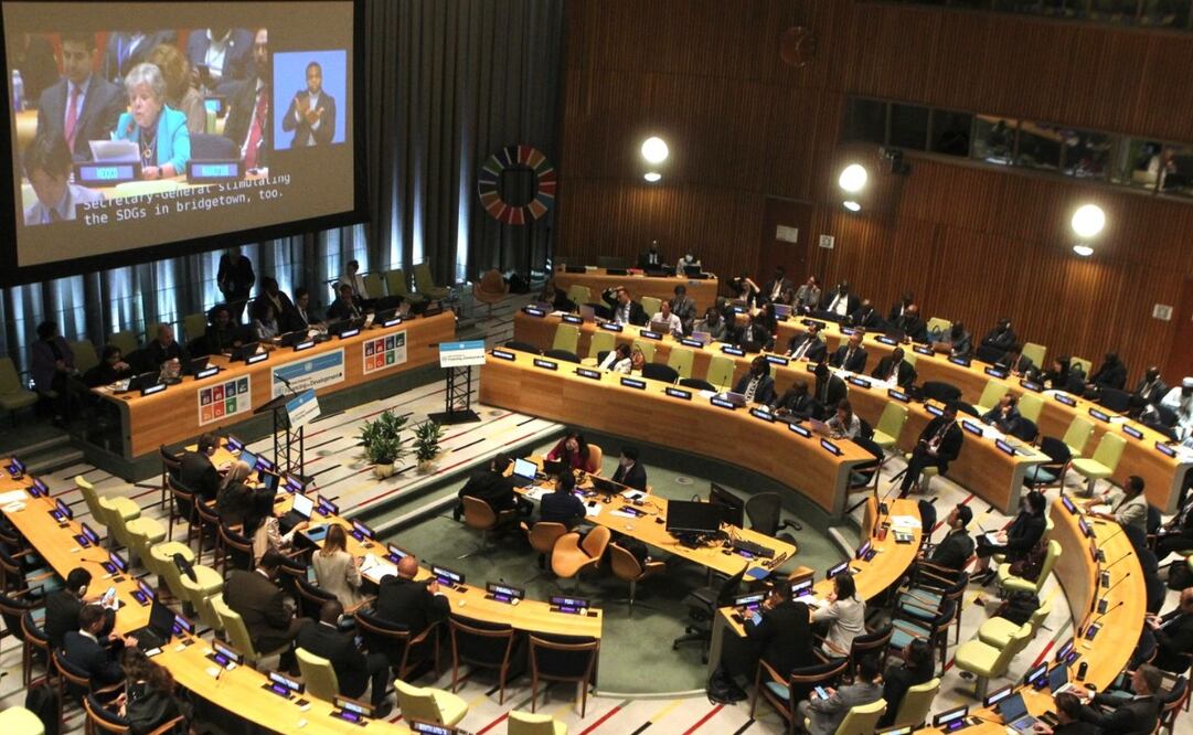 La canciller Alicia Bárcena en la sede de la ONU. Foto: SRE