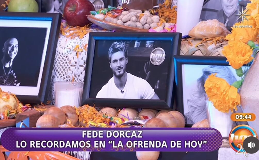 Fede Dorcaz en la ofrenda el programa "Hoy".