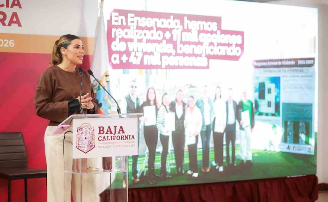 La gobernadora Marina del Pilar Ávila destaca avances en vivienda / Foto: Especial