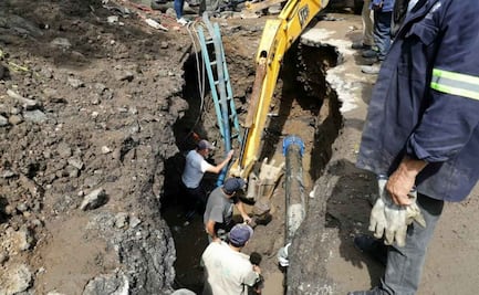 Alcaldía Benito Juárez y Segiagua atienden socavón y fuga de agua en la colonia Ermita; hay una fractura en la red de drenaje