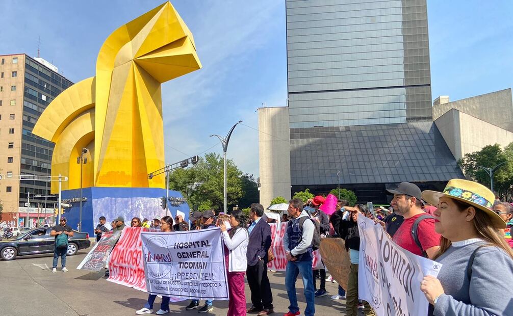 Protesta personal médico exige pagos atrasados. Foto: Sharon Mercado / EL UNIVERSAL