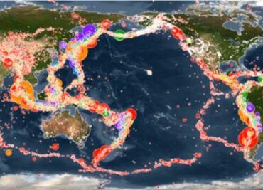 Terremotos de los últimos 15 años en cuatro minutos