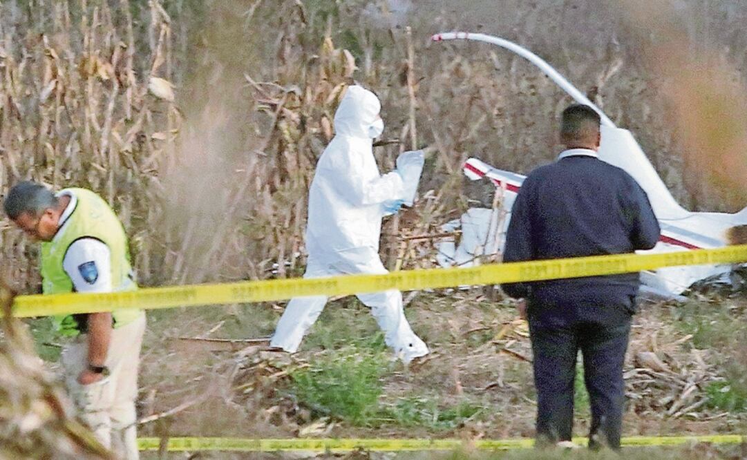 El 24 de diciembre de 2018 se des-plomó el heli-cóptero tipo Agusta en el municipio de Coronango. Foto: ARCHIVO EL UNIVERSAL