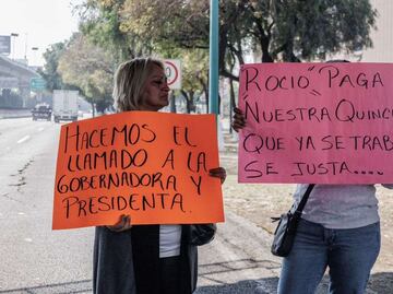 Exempleados del Ayuntamiento de Tlalnepantla bloquean Periférico Norte; exigen pagos y aclaración por despidos injustificados