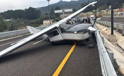 Avioneta aterriza de emergencia en autopista de Hidalgo; Sheinbaum inaugurará tramo de esa carretera este fin de semana