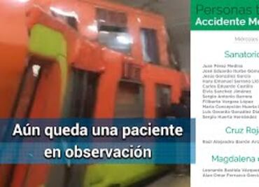 Dan de alta a 10 lesionados tras choque de trenes en Metro Tacubaya