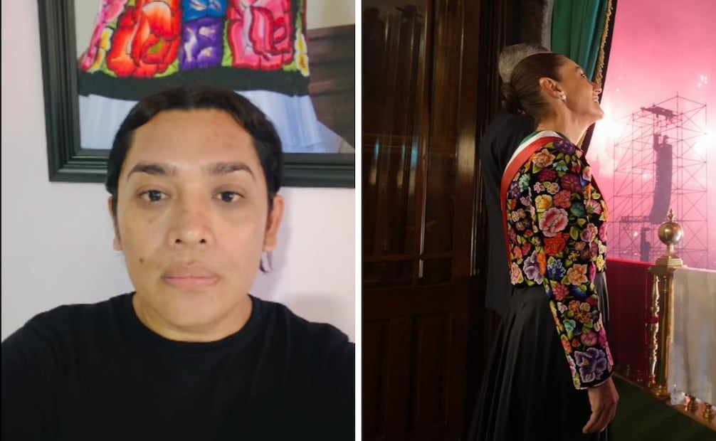 Elvis Guerra, uno de los diseñadores que vistió a la presidenta Claudia Sheinbaum para la pasada ceremonia del Grito de Independencia, denunció extorsión en Juchitán. 19/09/2026. | Foto: Captura de pantalla, Facebook Elvis Guerra y especial.