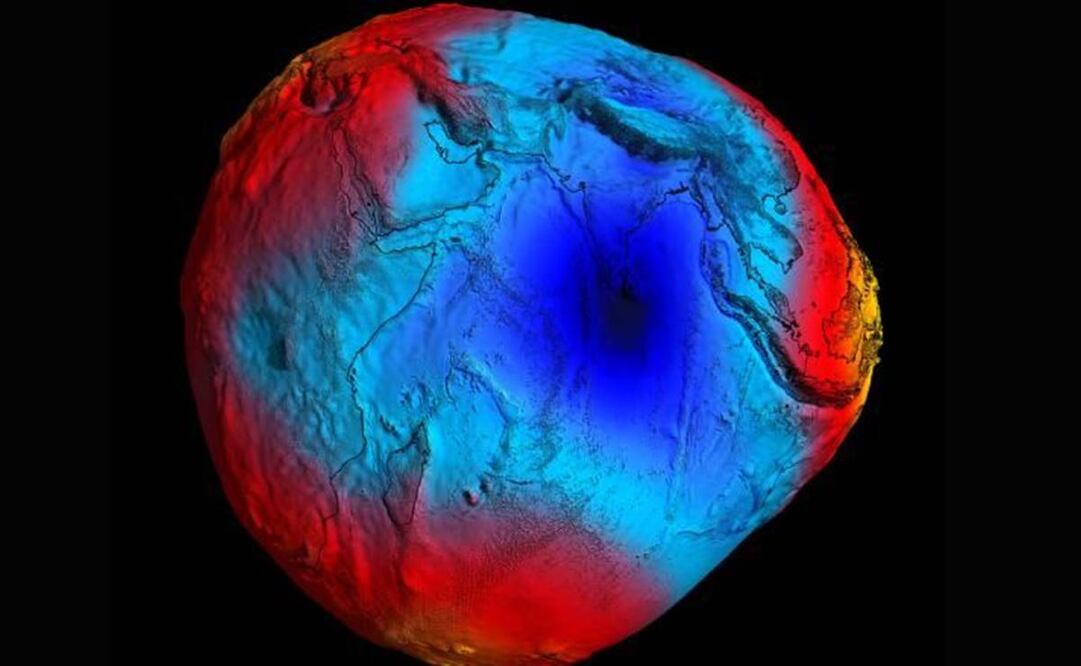 Representación de la gravedad terrestre. Foto: Agencia Espacial Europea