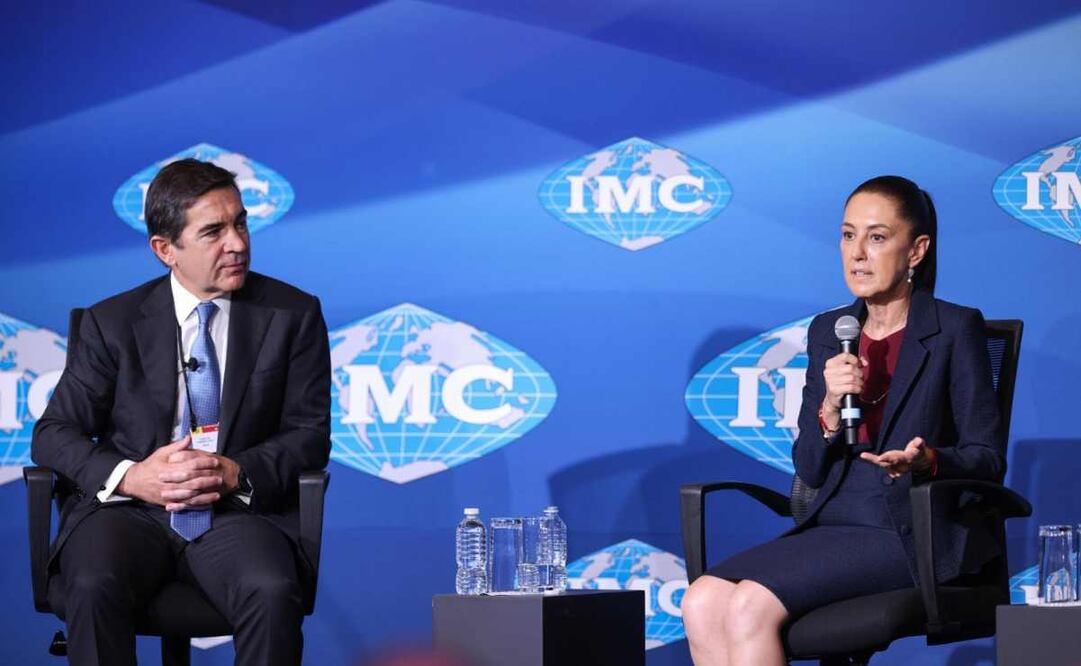 Claudia Sheinbaum, virtual presidenta electa, se reunió ante banqueros globales reunidos en la Ciudad de México. Foto: Especial