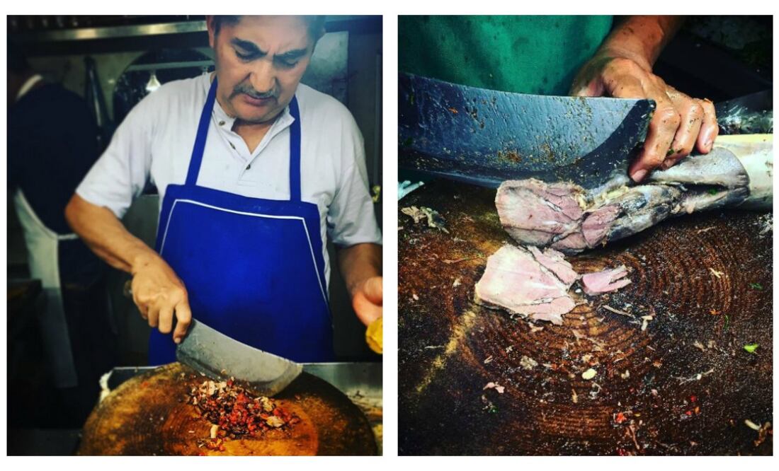 Foto: NATALIA DE LA ROSA / El Jiro del suadero y taquitos de lengua en Los Cocuyos.