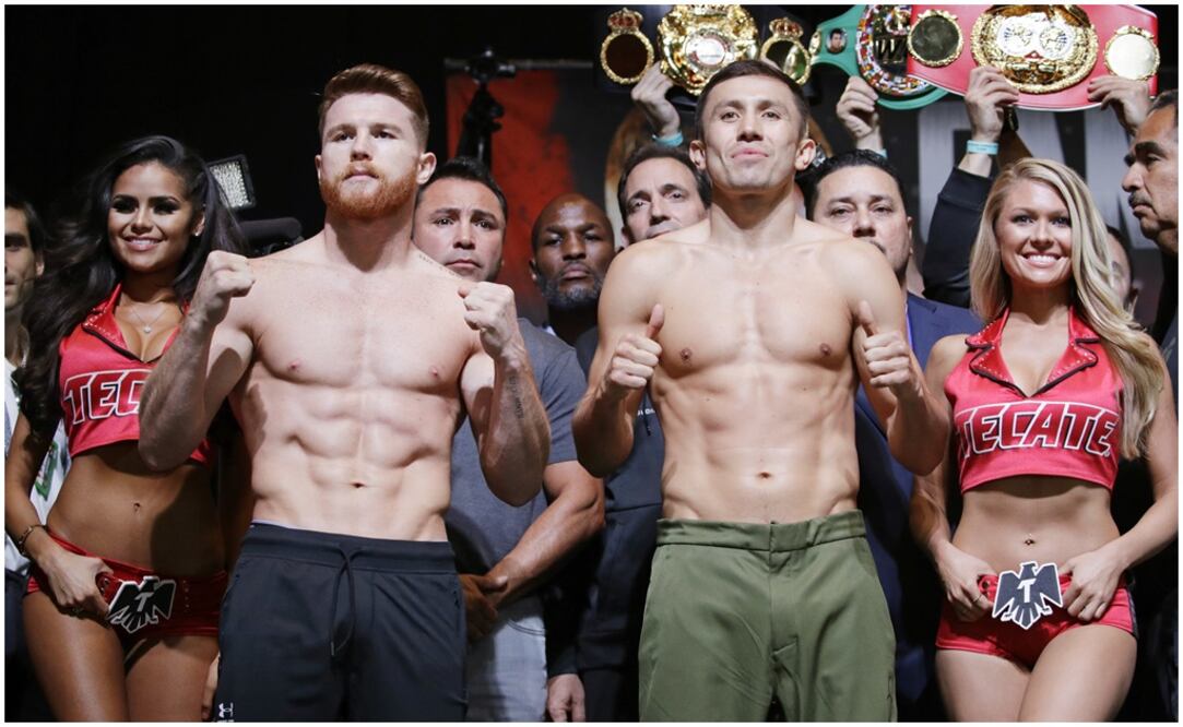 AP. Pesaje "Canelo" y "GGG"