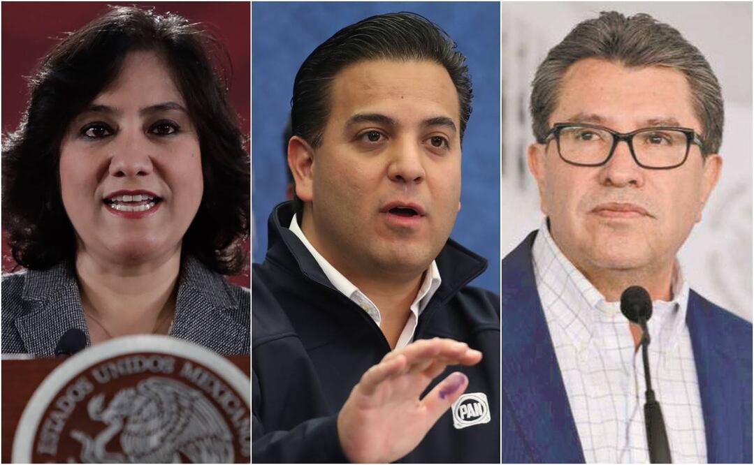 Irma Eréndira Sandoval, Damián Zepeda y Ricardo Monreal. Foto: Archivo/EL UNIVERSAL