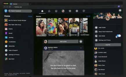 Modo Oscuro de Facebook empieza a llegar a algunos usuarios