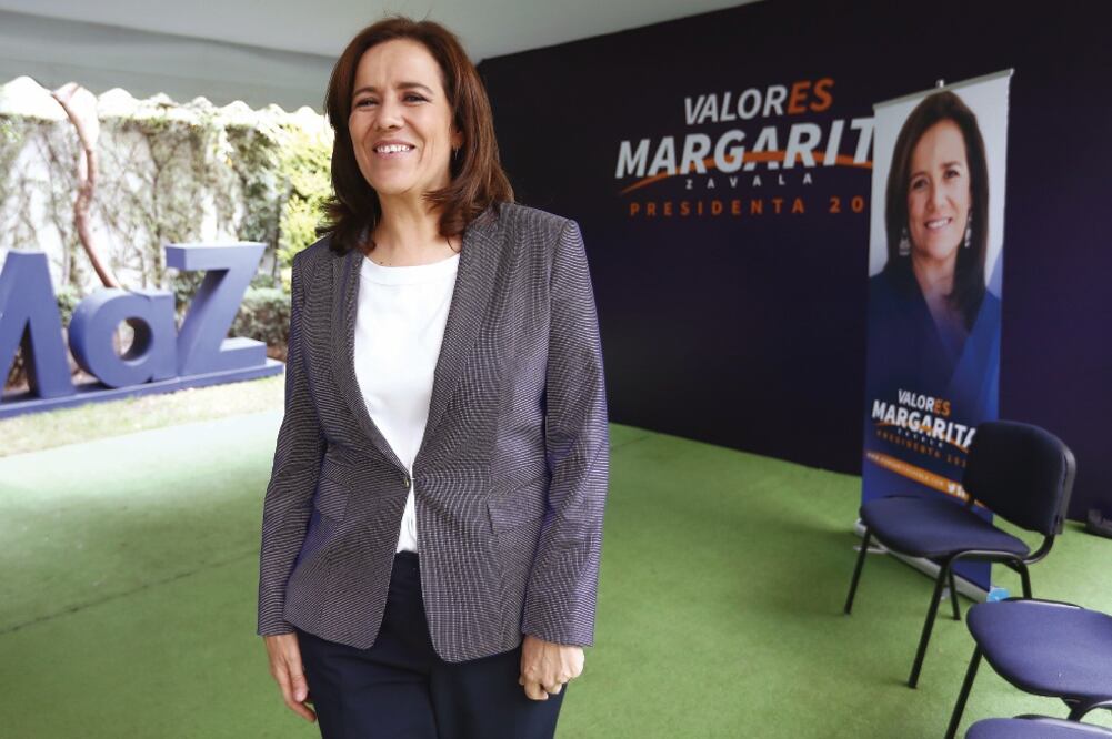 Margarita Zavala Gómez del Campo ofreció una conferencia de prensa en su casa de campaña antes de viajar a León, Guanajuato. (YADÍN XOLALPA. EL UNIVERSAL)