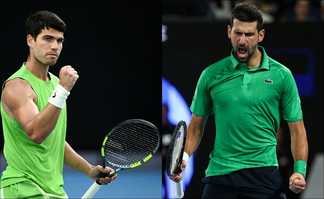 Carlos Alcaraz y Novak Djokovic se enfrentarán en la final del Australian Open 2026 / FOTO: ESPECIAL