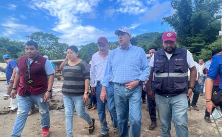 Sergio Salomón recorre zona impactada por huracán “Otis”; anuncia apoyo a familias afectadas