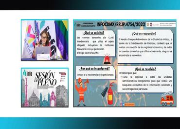 Info DF instruye a bomberos de la CDMX a entregar información sobre cuentas bancarias a su nombre
