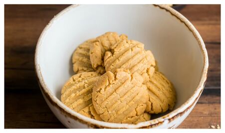 #RECETA galletas de cacahuate con 5 ingredientes