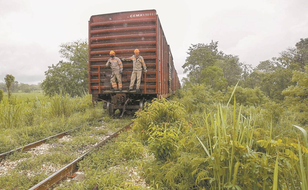 Vías por donde correrá el primer tramo del Tren Maya hasta Escárcega, Campeche. El costo de la obra se elevó por la orografía de la Península. Foto: ARCHIVO EL UNIVERSAL