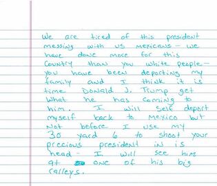 Mexicano arrestado por amenazar con matar a Trump no escribió carta; cayó en una trampa, indica CNN