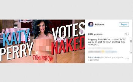Katy Perry se desnuda a favor de Hillary Clinton