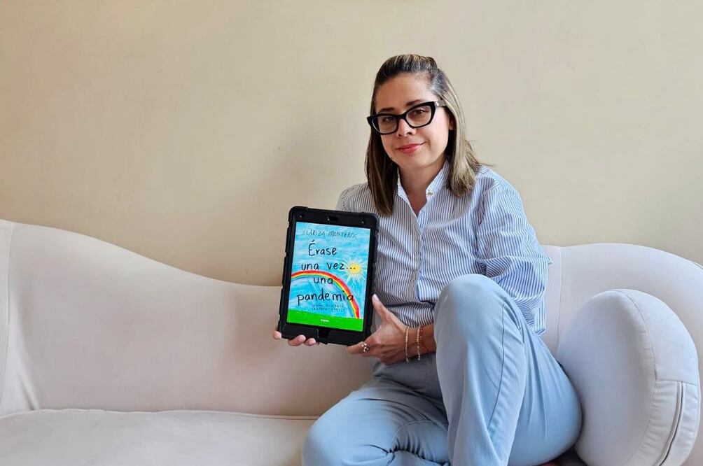 Lariza Montero da voz a niños en libro "Érase una vez una pandemia". Foto: Especial