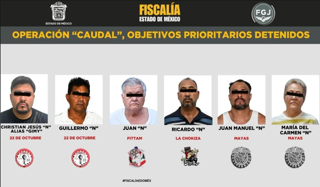 La FGJEM señaló que los detenidos considerados objetivos prioritarios eran líderes o integrantes relevantes de las organizaciones sociales con fachada de sindicatos. Foto: especial