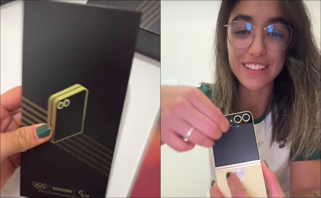 Ana Paula Vázquez presumió el celular que reciben los atletas en París 2024 - Fotos: Captura de pantalla