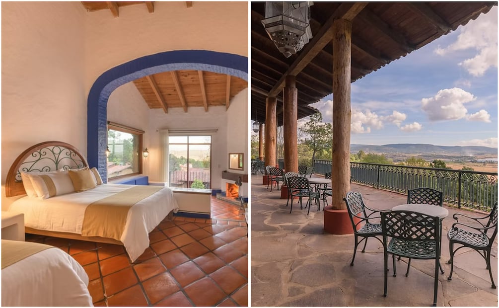 El hotel cuenta con un campo de golf y una terraza con vista al Nevado de Colima. Foto: Tapalpa Country Club