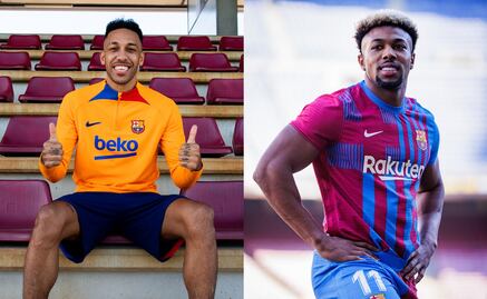 Barcelona presenta oficialmente a Aubameyang y Adama Traoré