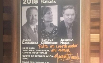 Margarita Zavala realiza “pinta” en anuncios del Club de Industriales