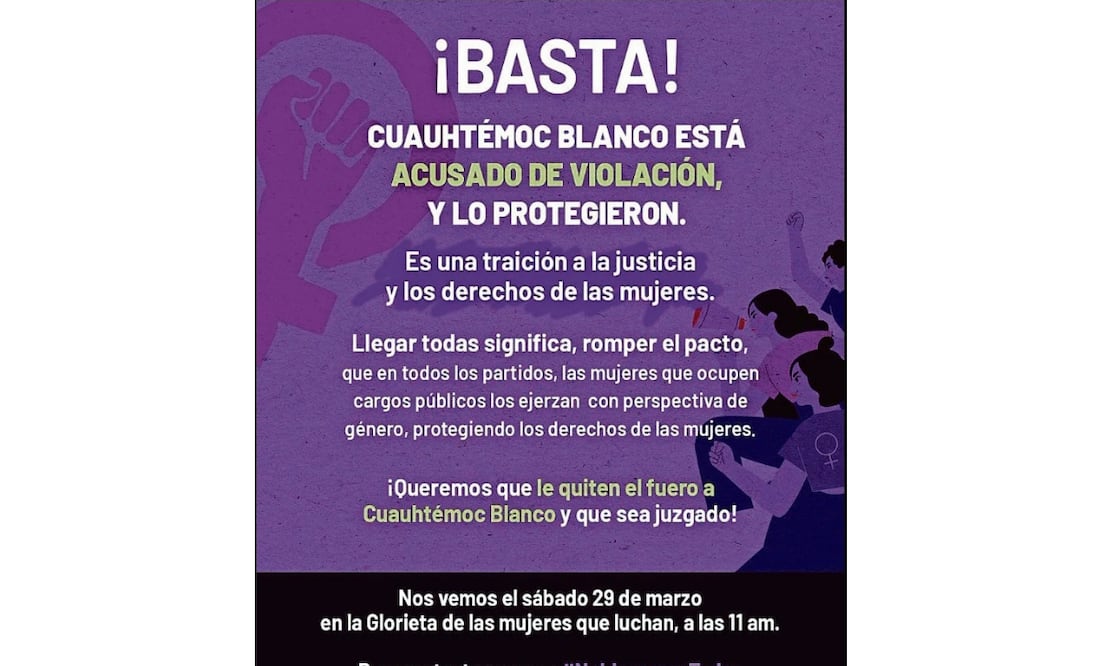 La marcha de los colectivos feministas está programada para el sábado en la Glorieta de las Mujeres que Luchan. Foto: Especial