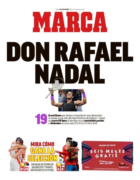 El mundo se rinde ante Nadal y su título en el US Open