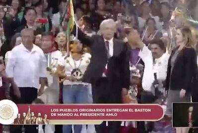 Entrega de Bastón de Mando a AMLO en el Zócalo