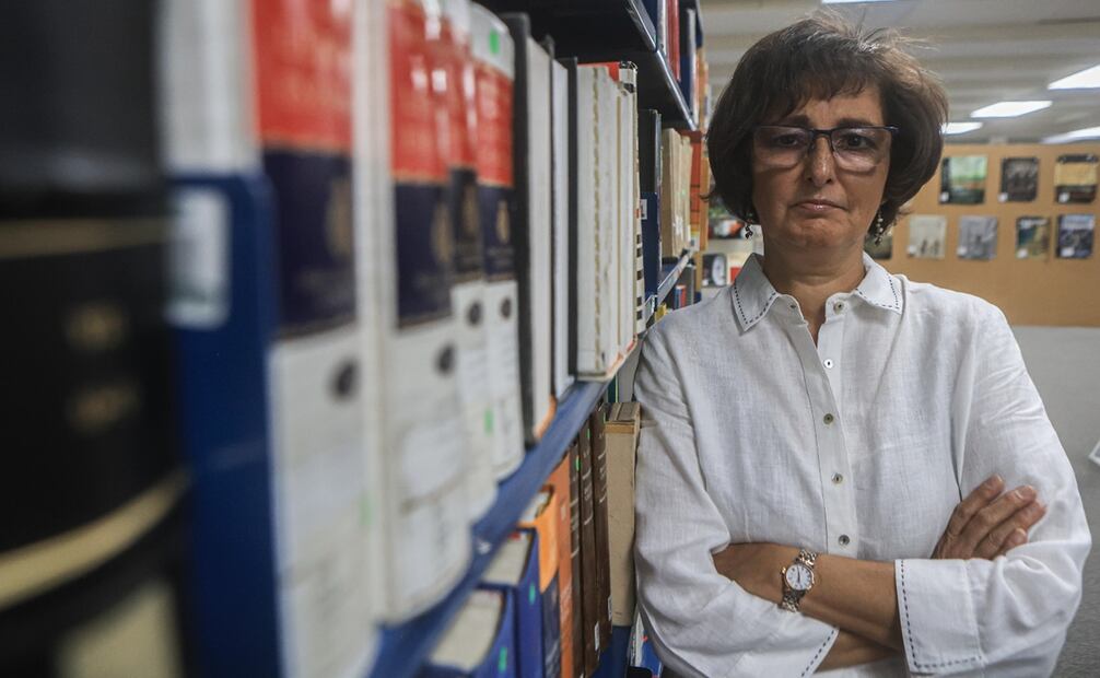 Entrevista con la doctora María Eugenia Vázquez Laslop en las instalaciones del Colegio de México con motivo de su ingresó a la Academia Mexicana de la Lengua. Fotos: Gabriel Pano/ El Universal.