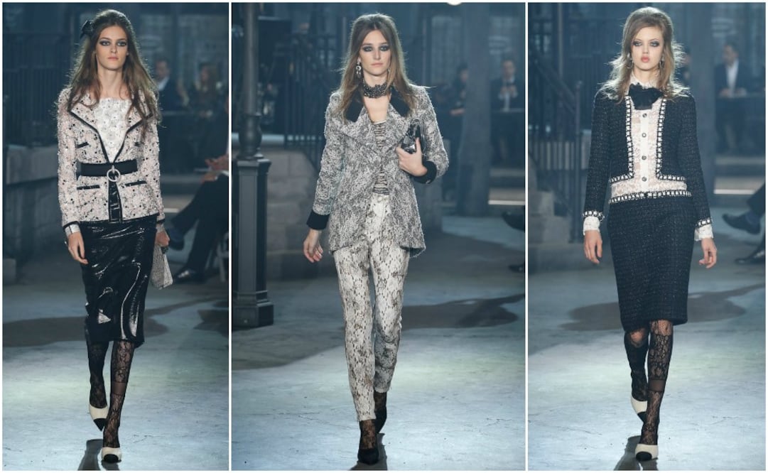 Durante el desfile destacaron los trajes de dos piezas y el tweed fueron reinterpretados a la manera de las actrices más icónicas de los 50 y 60, como Sophia Loren, Gina Lollobrigida y Monica Vitti