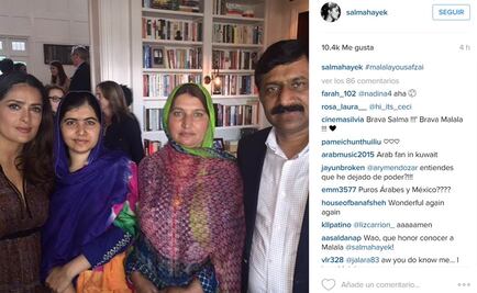 Salma Hayek comparte su encuentro con Malala