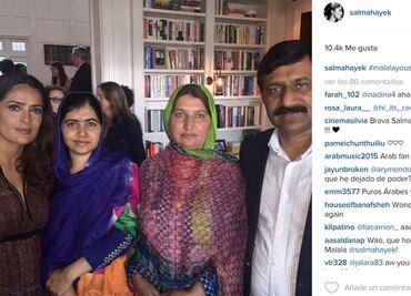 Salma Hayek comparte su encuentro con Malala