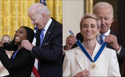 Joe Biden entrega la Medalla Presidencial de la Libertad a Simone Biles y Megan Rapinoe