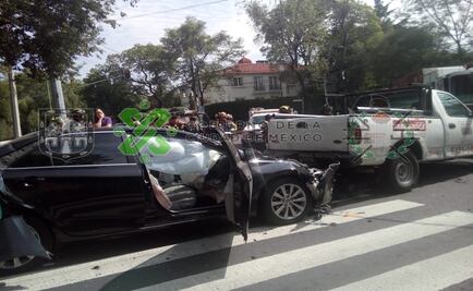 Se registra choque múltiple en Paseo de la Reforma