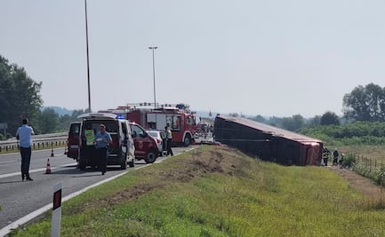 Conductor se queda dormido y provoca choque de autobús en Croacia; hay 10 muertos