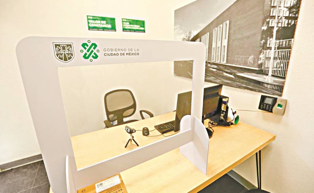 Aspecto de una oficina y las adecuaciones que hizo el Gobierno en un juzgado cívico de Miguel Hidalgo. Foto: ESPECIAL