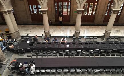 Hacen sala de prensa en Palacio del Ayuntamiento por toma de protesta de AMLO