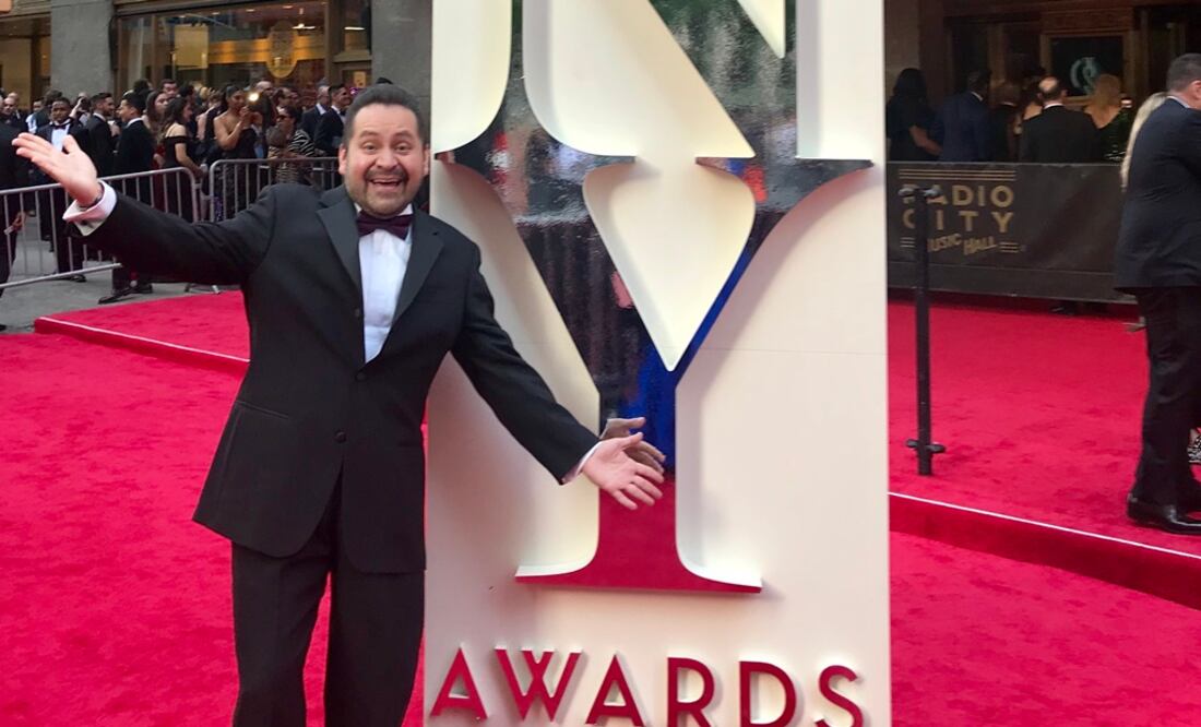 Juan Torres en los Premios Tony. Foto: Cortesía